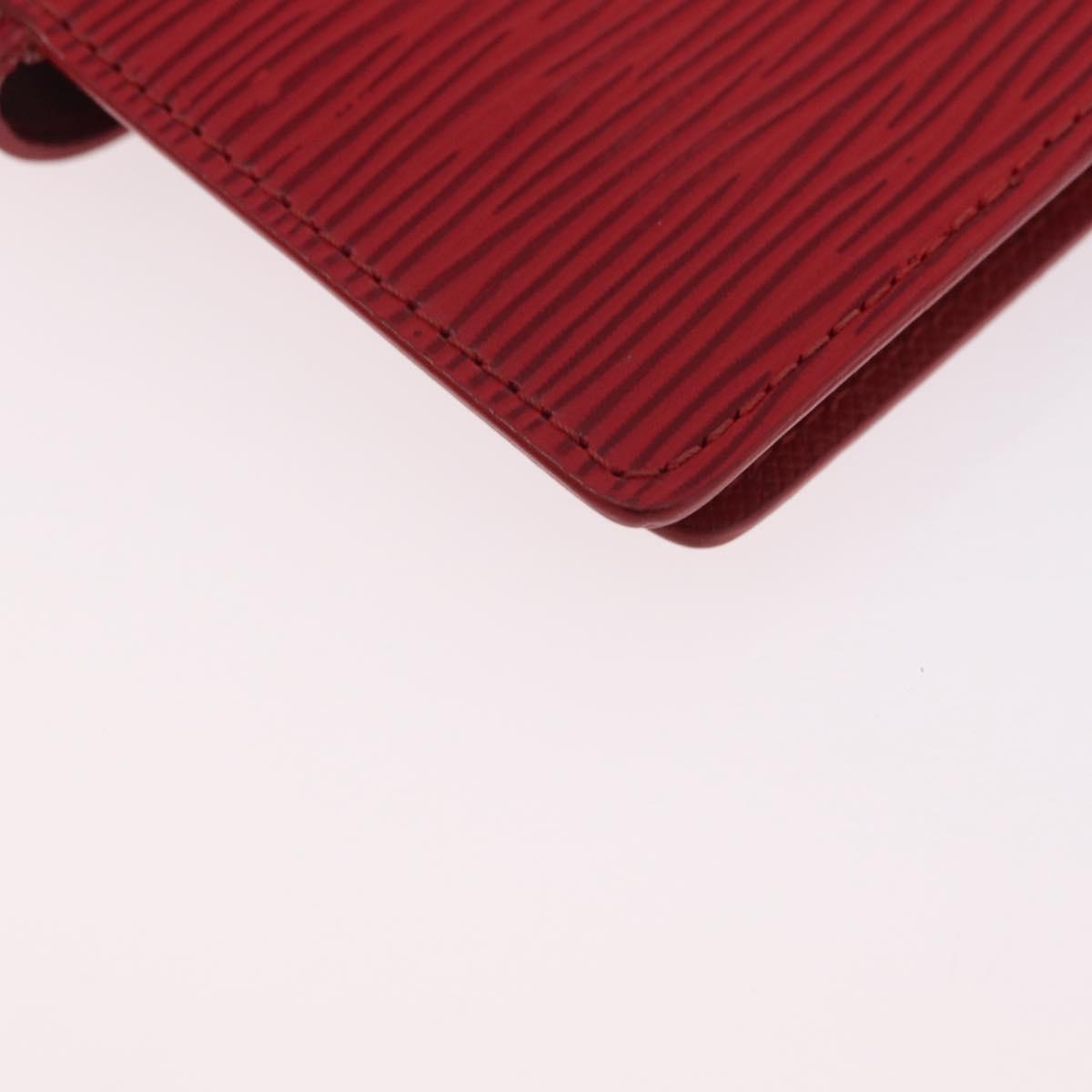 LOUIS VUITTON Epi Agenda PM Day Planner Cover Red R20057 LV Auth bs37139