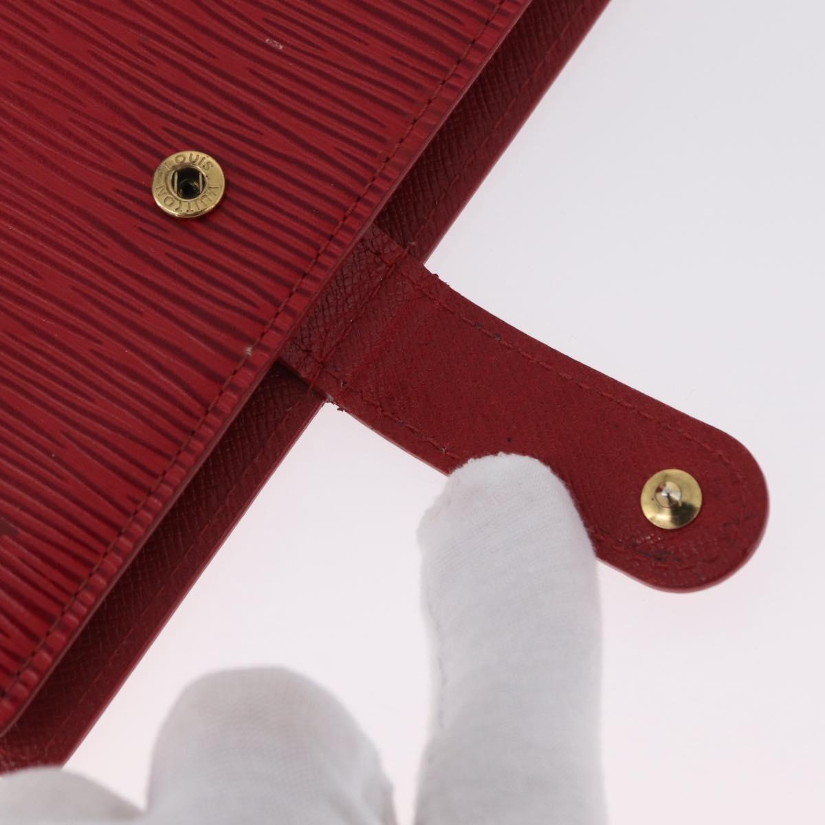 LOUIS VUITTON Epi Agenda PM Day Planner Cover Red R20057 LV Auth bs37139