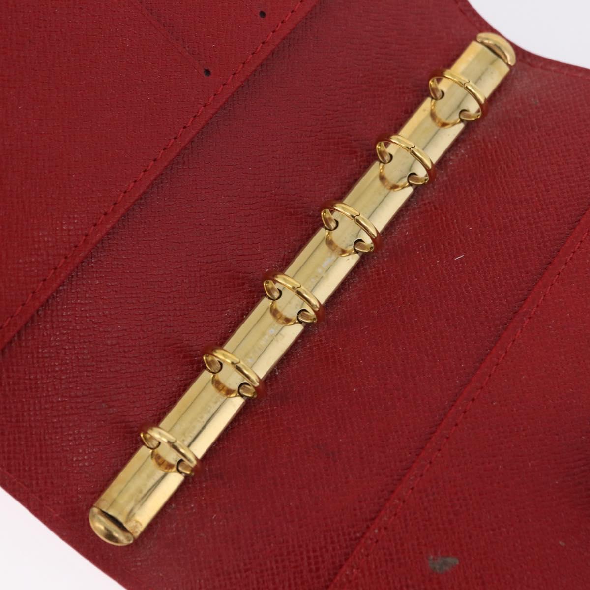 LOUIS VUITTON Epi Agenda PM Day Planner Cover Red R20057 LV Auth bs37139