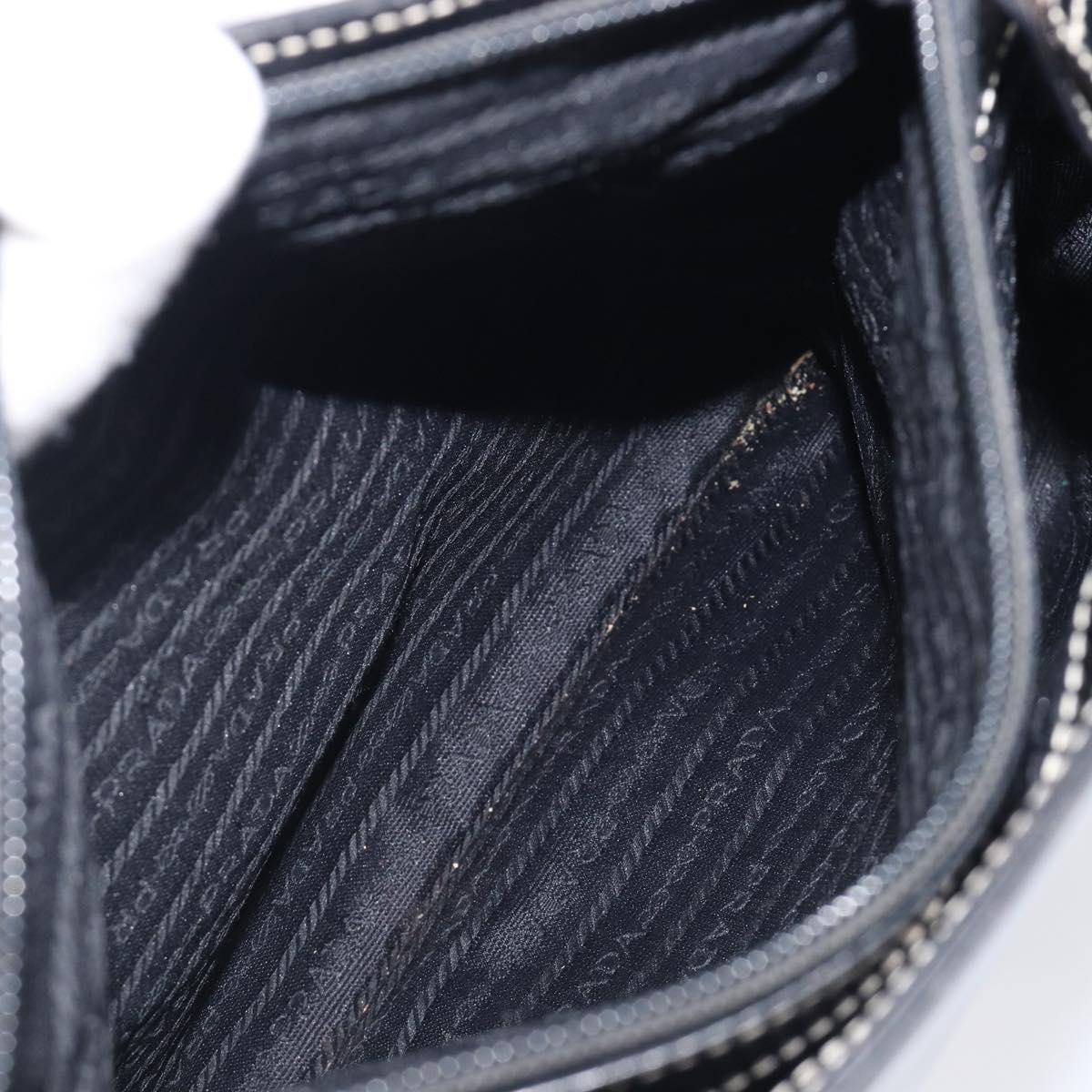PRADA Tote Bag Leather Black Auth bs37145