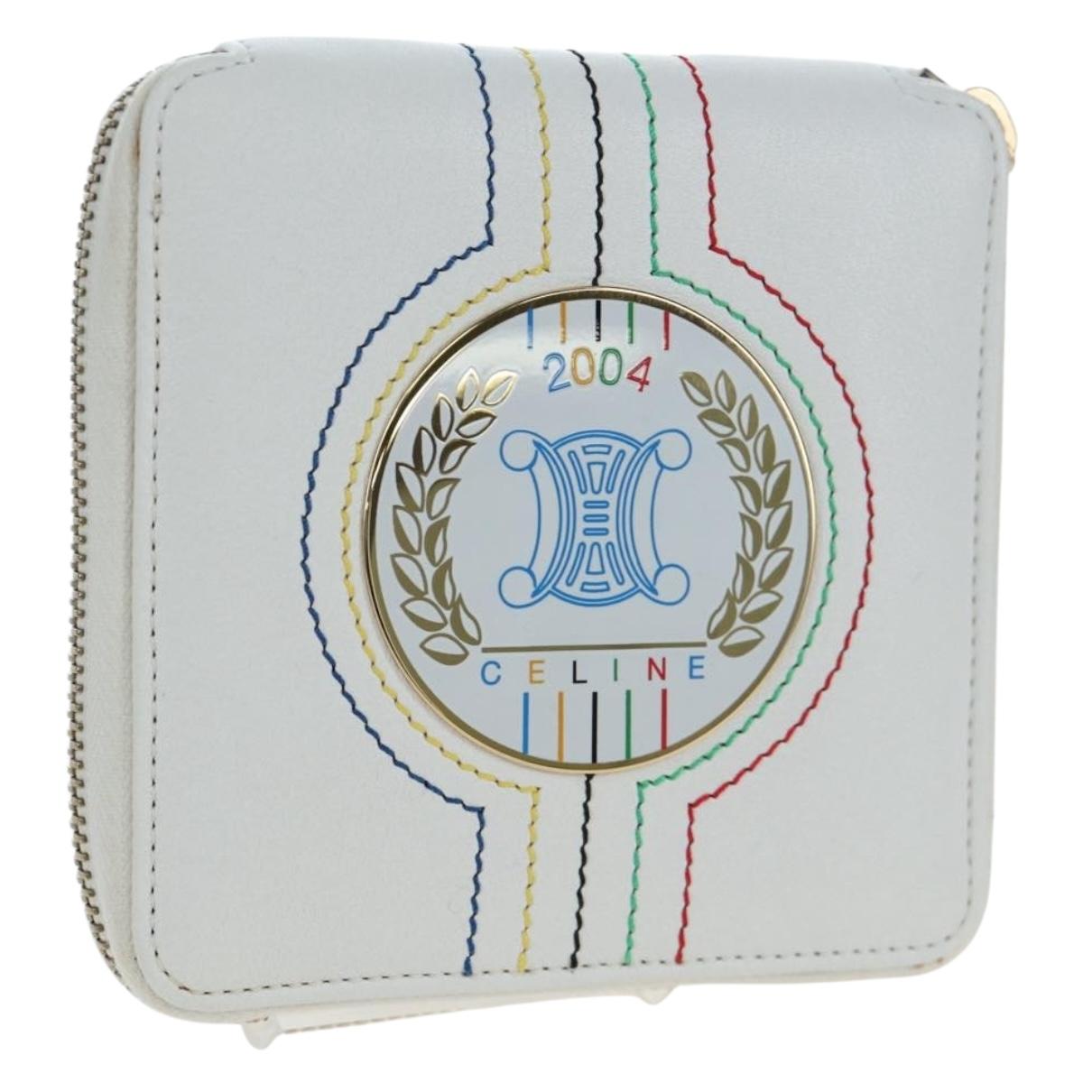 CELINE 2004 Athens Olympics Limited Edition Bifold Wallet Leather Auth bs37161V