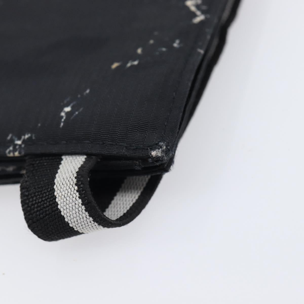 CHANEL Travel Line Long Wallet Canvas Black CC Auth bs37172