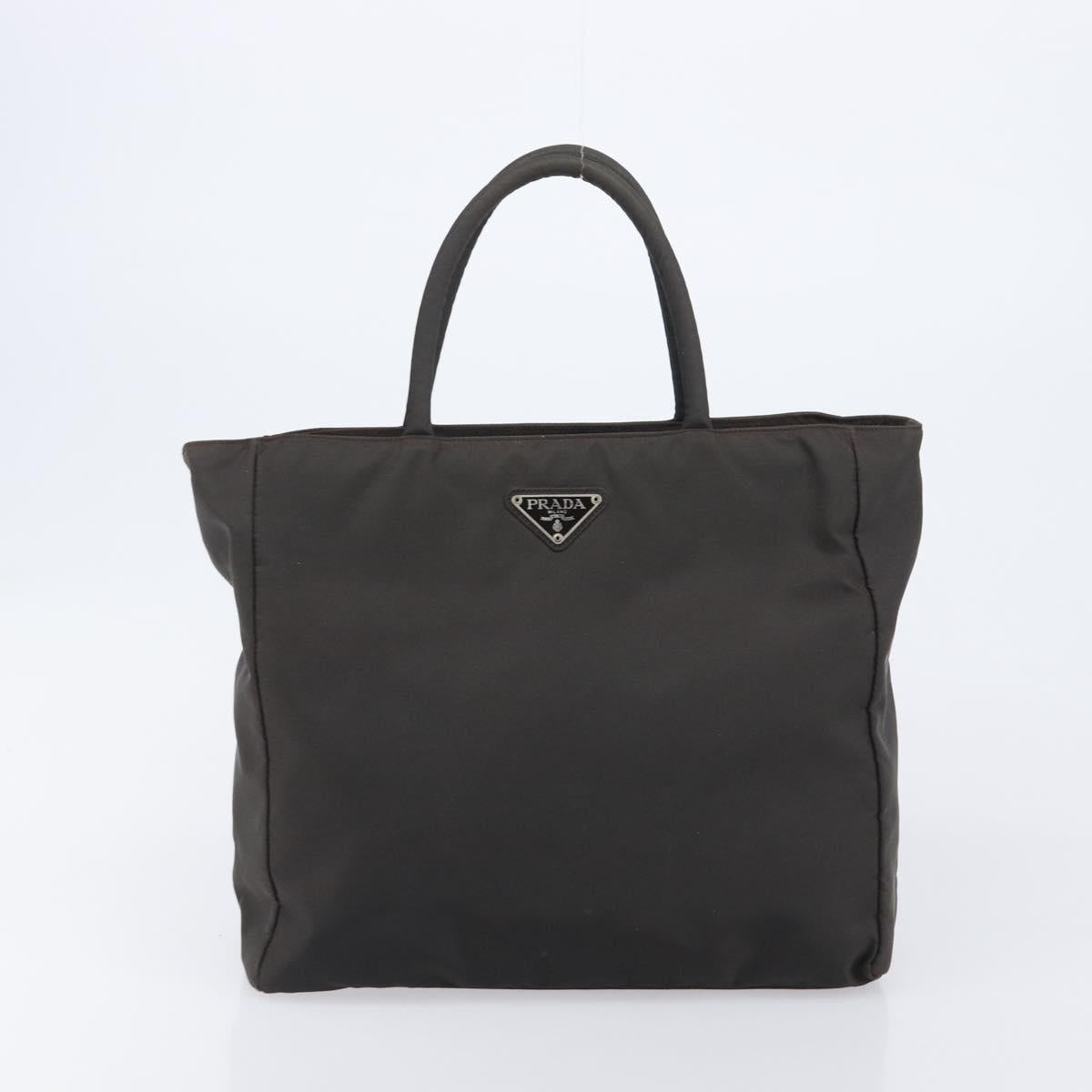 PRADA Tote Bag Nylon 4 Set Khaki Black Brown Auth bs37180