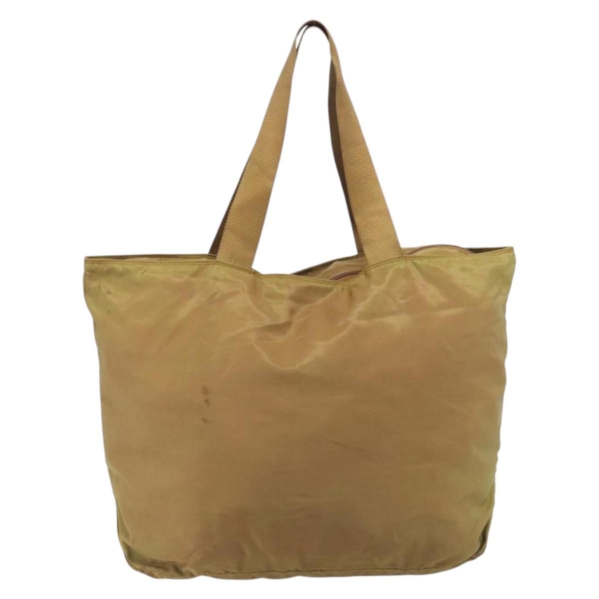 PRADA Tote Bag Nylon 4 Set Khaki Black Brown Auth bs37180