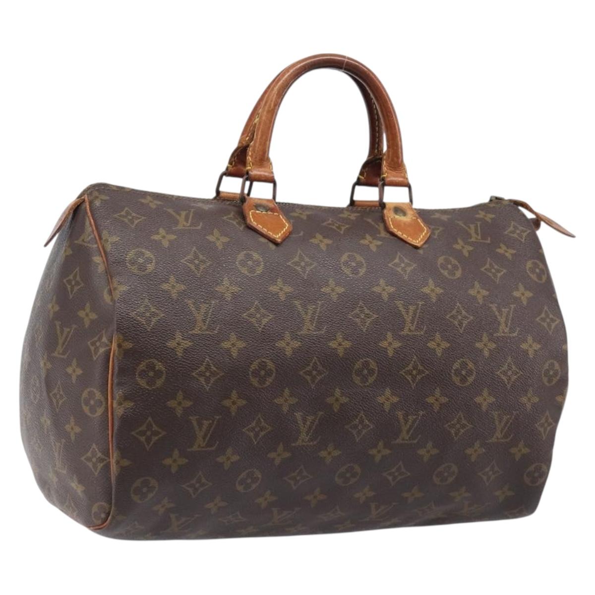 LOUIS VUITTON Monogram Speedy 35 Hand Bag M41524 LV Auth bs37191