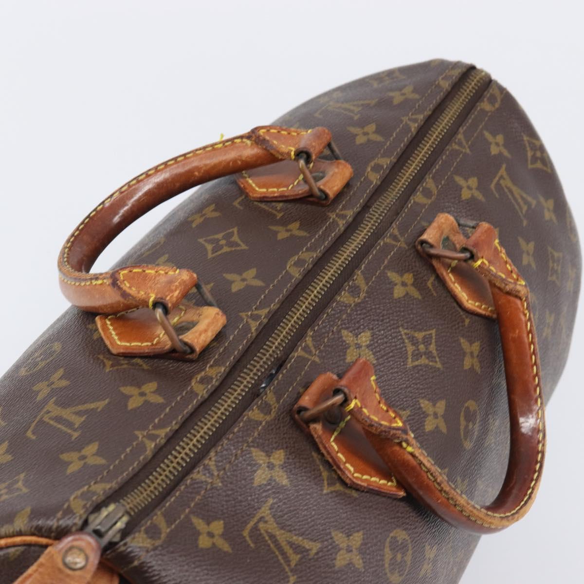 LOUIS VUITTON Monogram Speedy 35 Hand Bag M41524 LV Auth bs37191