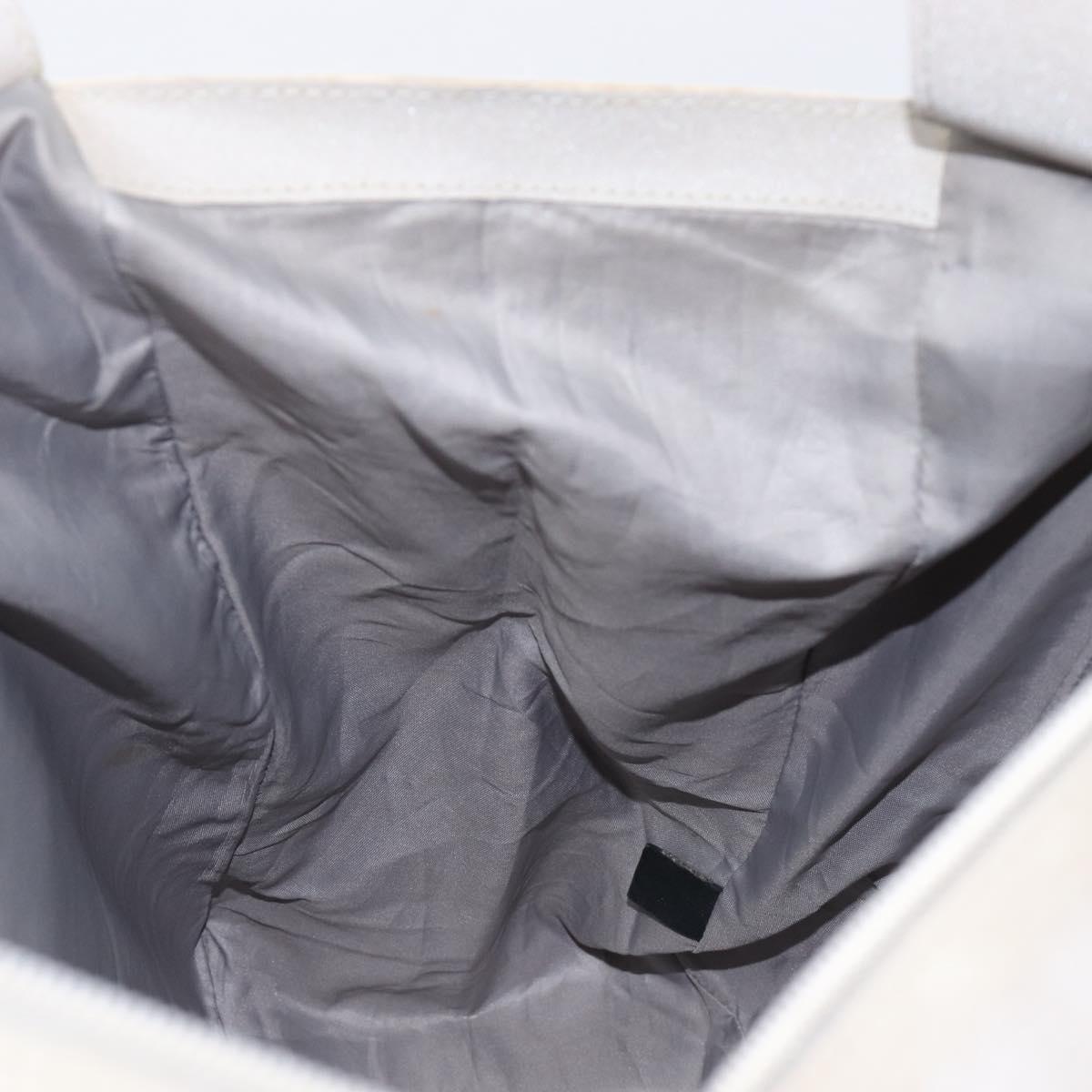 CHANEL Sports Tote Bag Nylon Gray Silver CC Auth bs37193