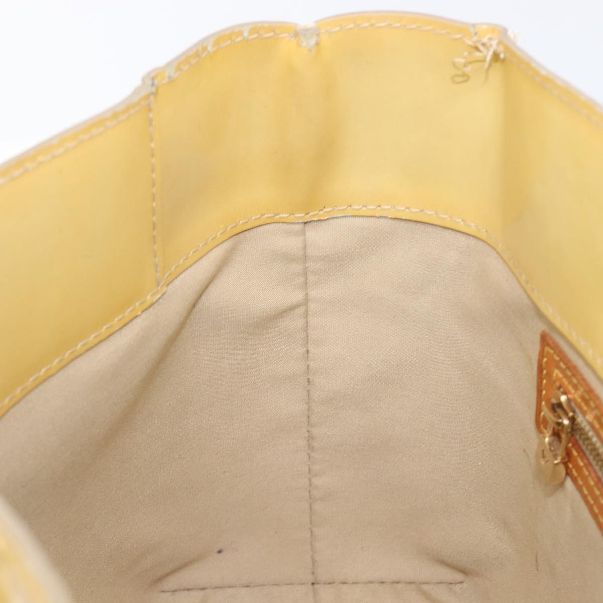 LOUIS VUITTON Monogram Vernis Reade PM Hand Bag Beige M91144 LV Auth bs37196