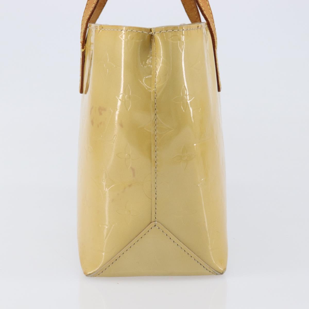 LOUIS VUITTON Monogram Vernis Reade PM Hand Bag Beige M91144 LV Auth bs37196