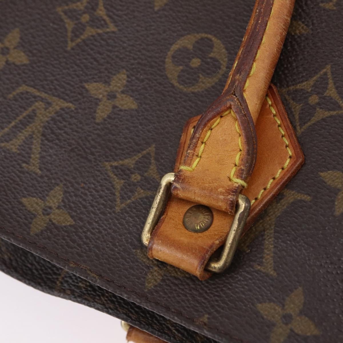 LOUIS VUITTON Monogram Sac Plat Hand Bag M51140 LV Auth bs37205