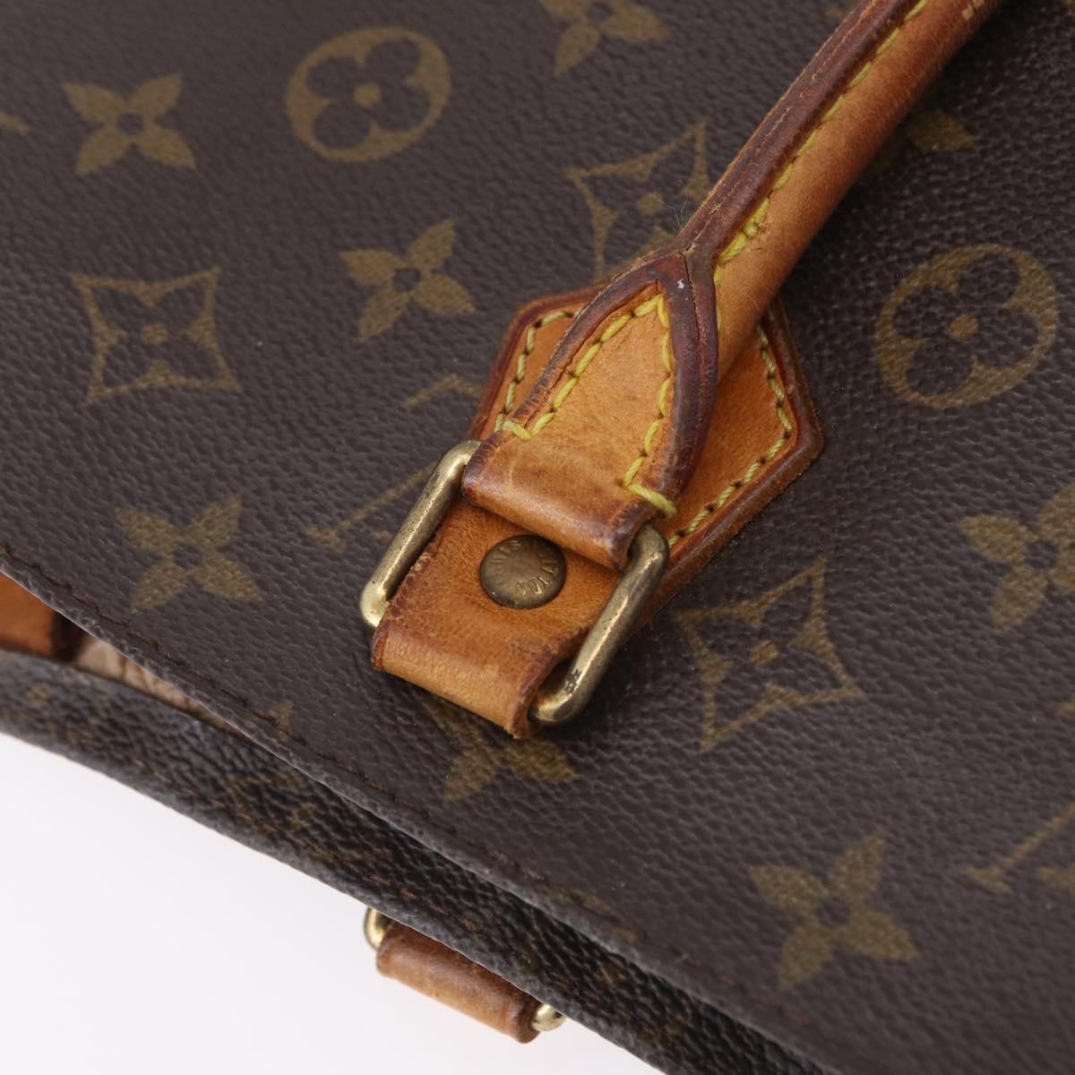 LOUIS VUITTON Monogram Sac Plat Hand Bag M51140 LV Auth bs37205