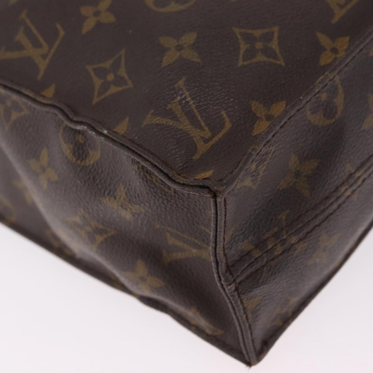 LOUIS VUITTON Monogram Sac Plat Hand Bag M51140 LV Auth bs37205