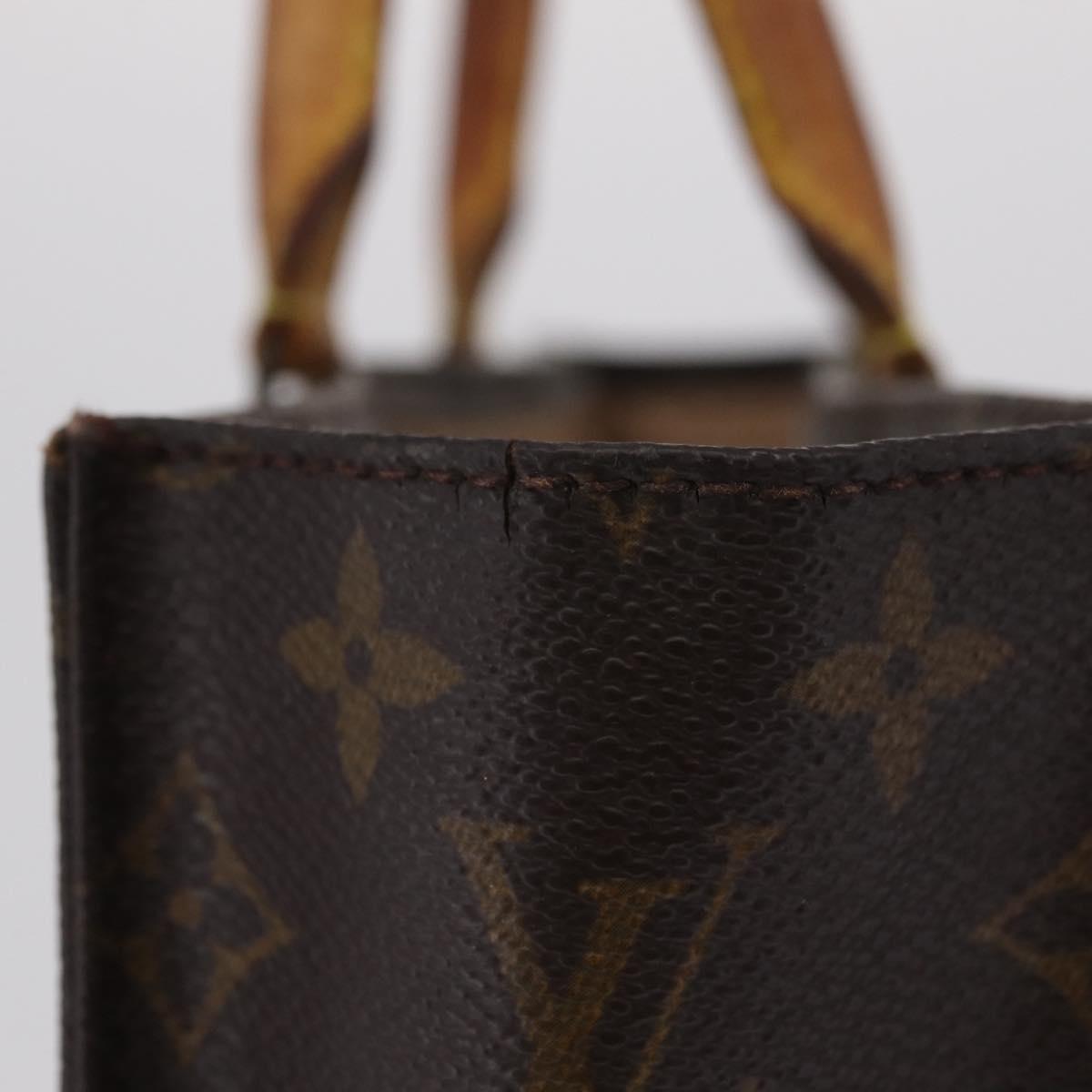 LOUIS VUITTON Monogram Sac Plat Hand Bag M51140 LV Auth bs37205