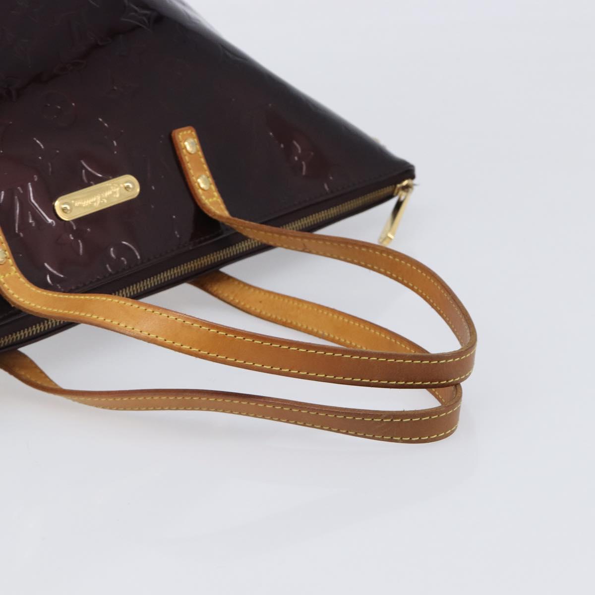 LOUIS VUITTON Monogram Vernis Bellevue GM Bag Amarante M93589 LV Auth bs37206
