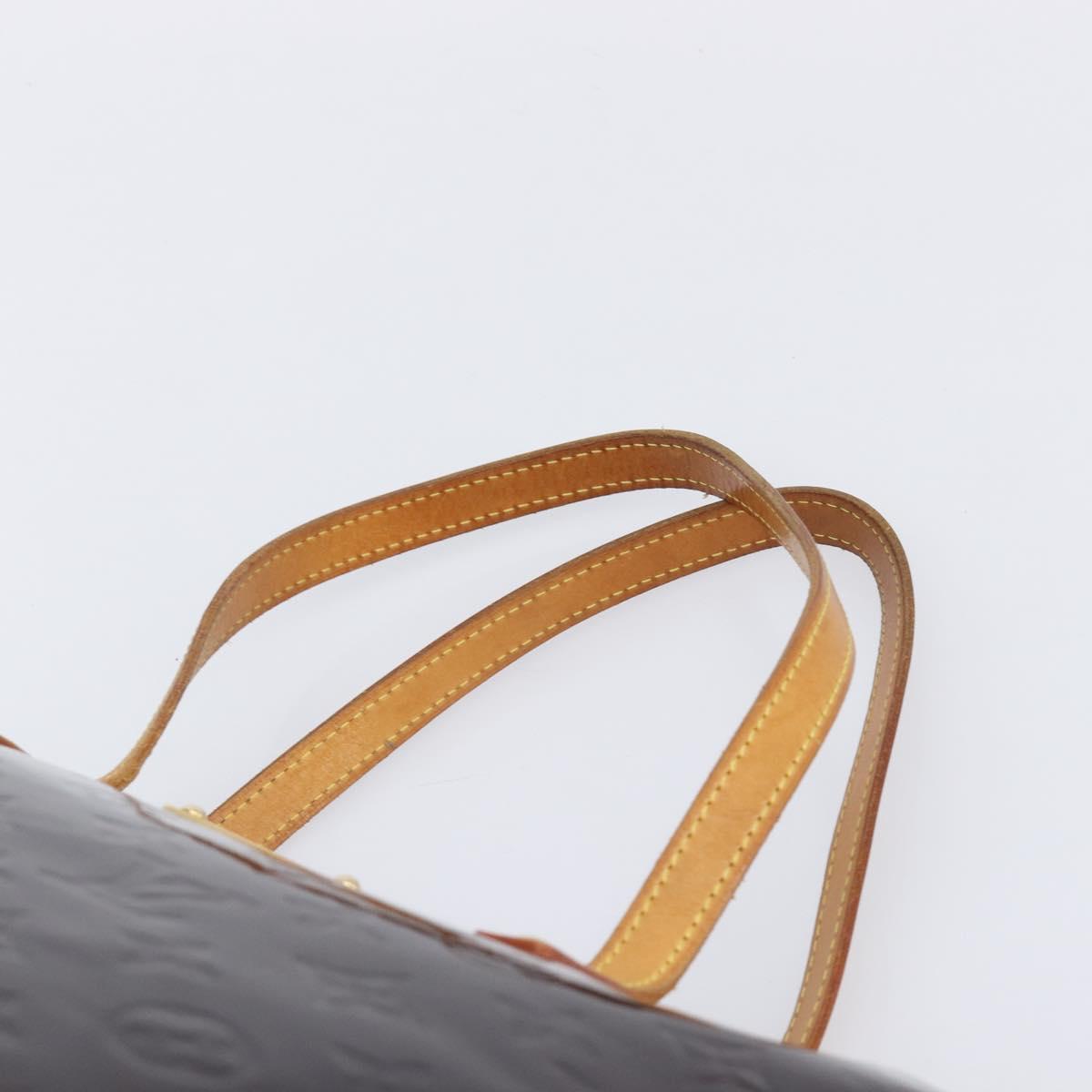 LOUIS VUITTON Monogram Vernis Bellevue GM Bag Amarante M93589 LV Auth bs37206