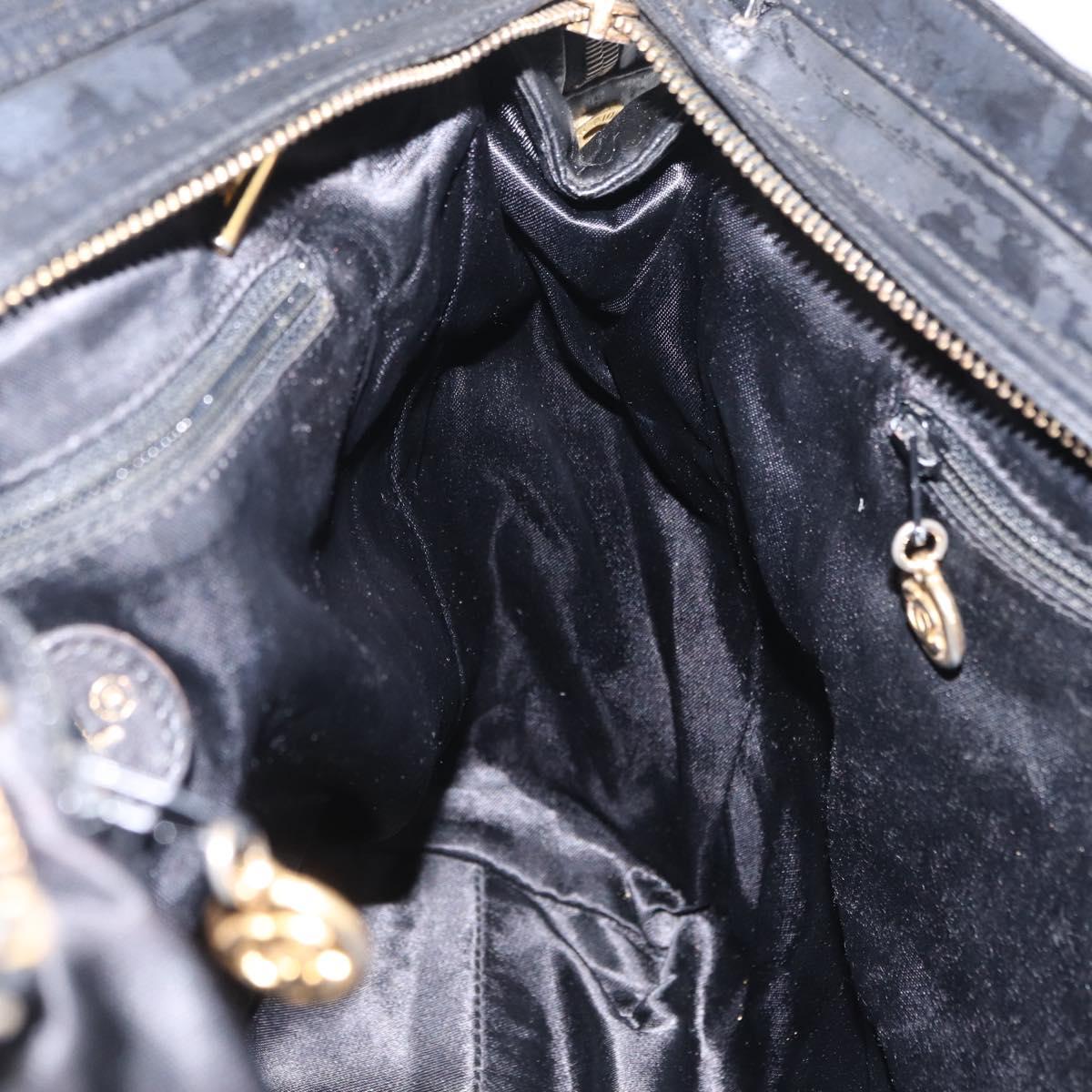 CHANEL Matelasse Chain Shoulder Bag Patent leather Black Gold CC Auth bs37212