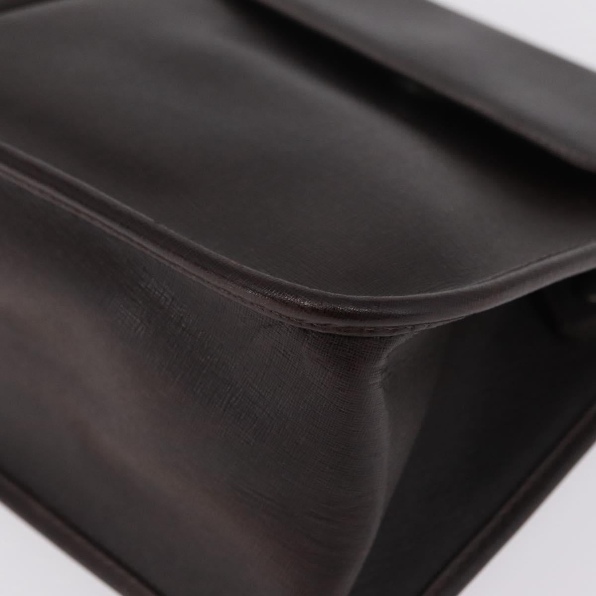 Gianni Versace Clutch Bag Leather Brown Auth bs37217