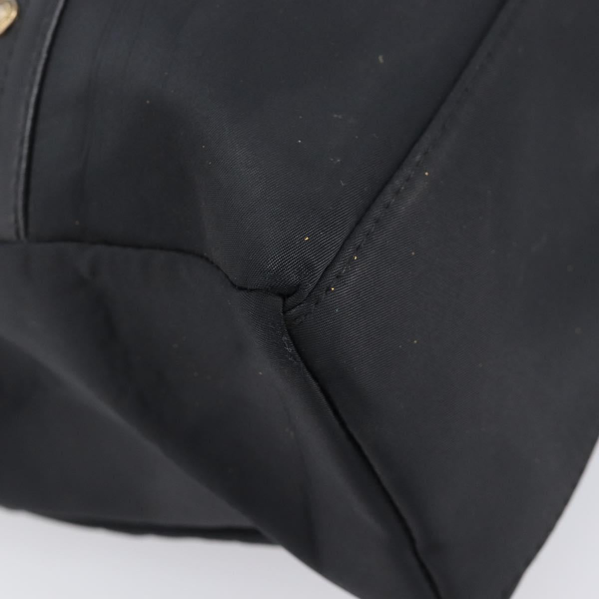 Gianni Versace Tote Bag Nylon Navy Gold Auth bs37218
