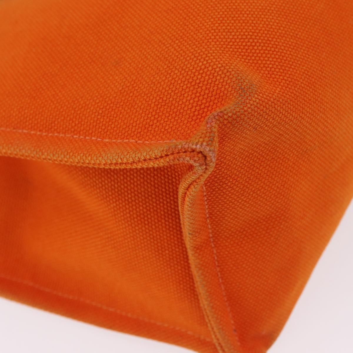 HERMES Etriviere Elan Shoulder Bag Canvas Orange Silver Auth bs37219
