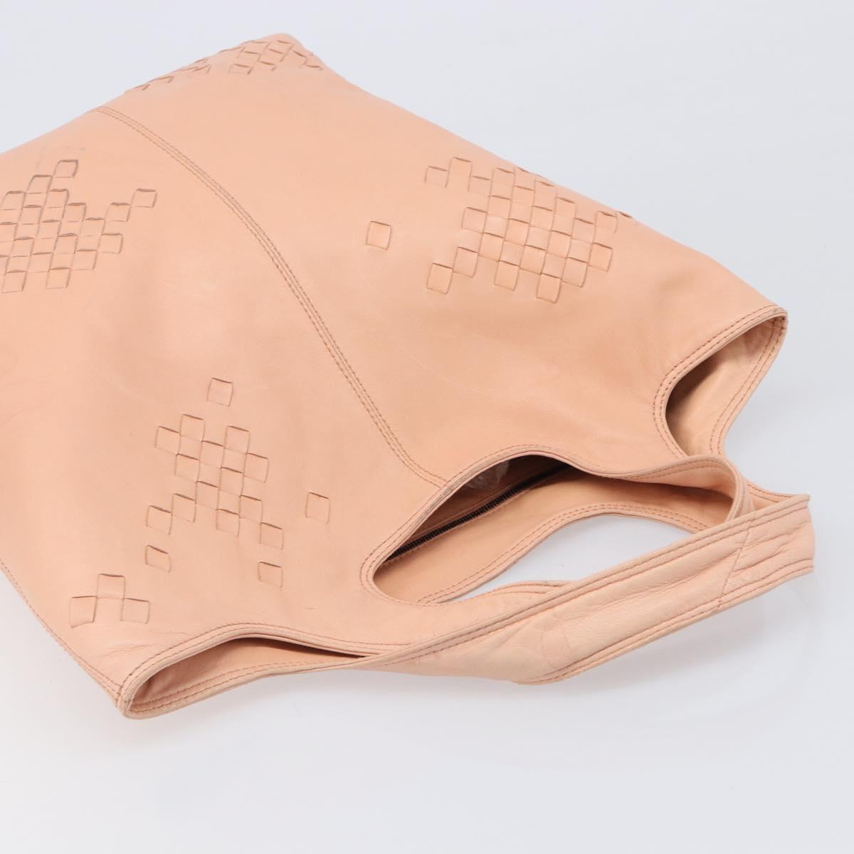 BOTTEGA VENETA INTRECCIATO Hand Bag Leather Pink 131673 Auth bs37220