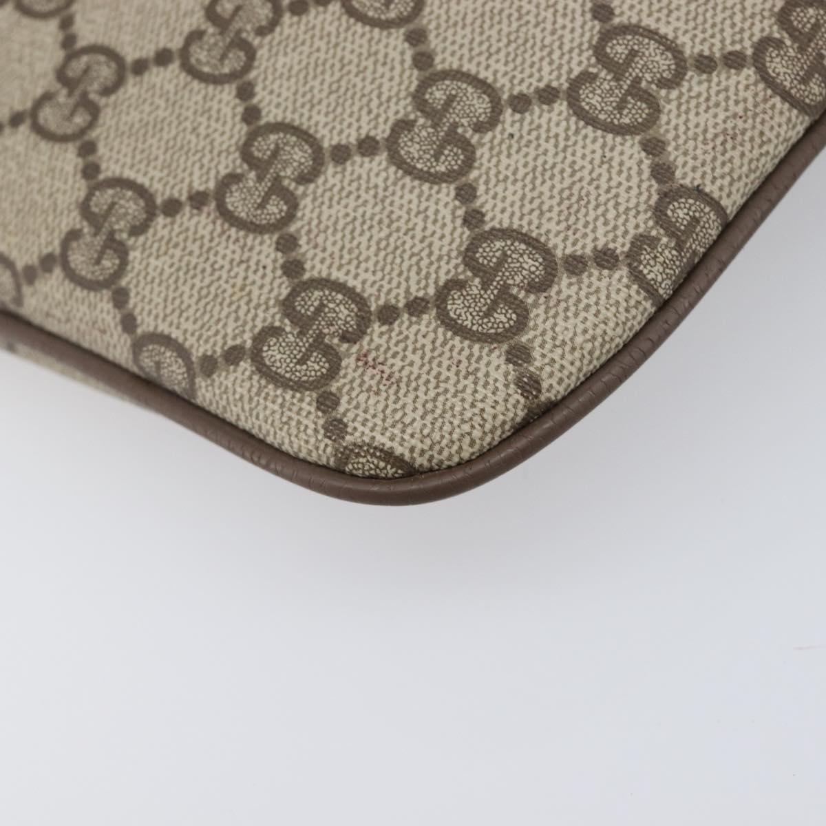 GUCCI GG Supreme Web Sherry Line Bag PVC Beige Gold 904 02 047 Auth bs37222