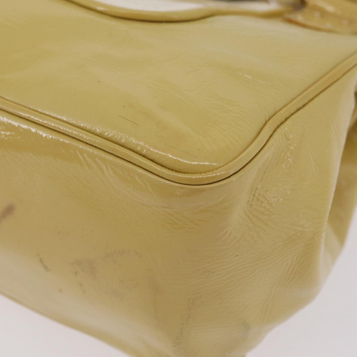 LOUIS VUITTON Cruise line Sac Bicolor Hand Bag Enamel Yellow M92547 Auth bs37225