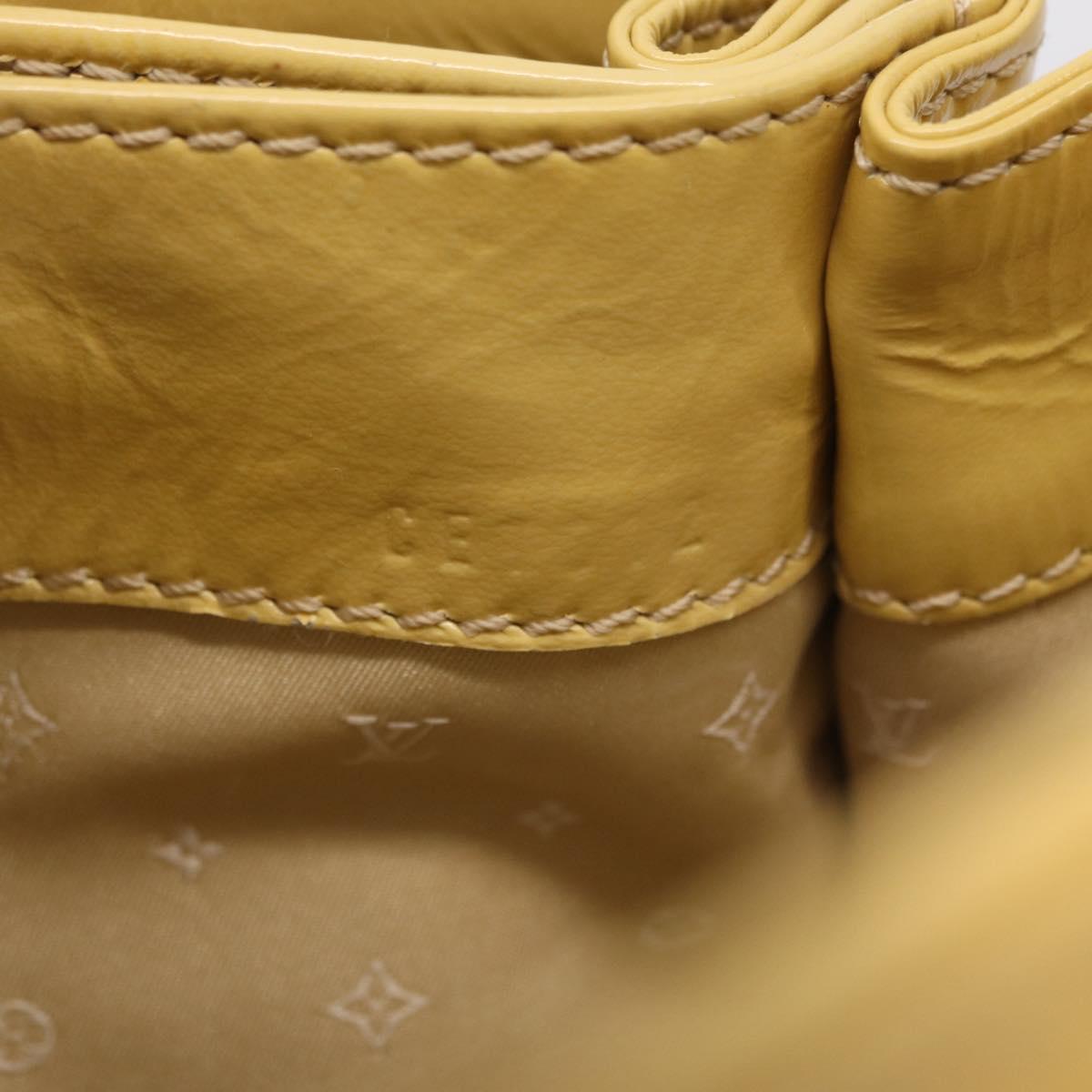 LOUIS VUITTON Cruise line Sac Bicolor Hand Bag Enamel Yellow M92547 Auth bs37225