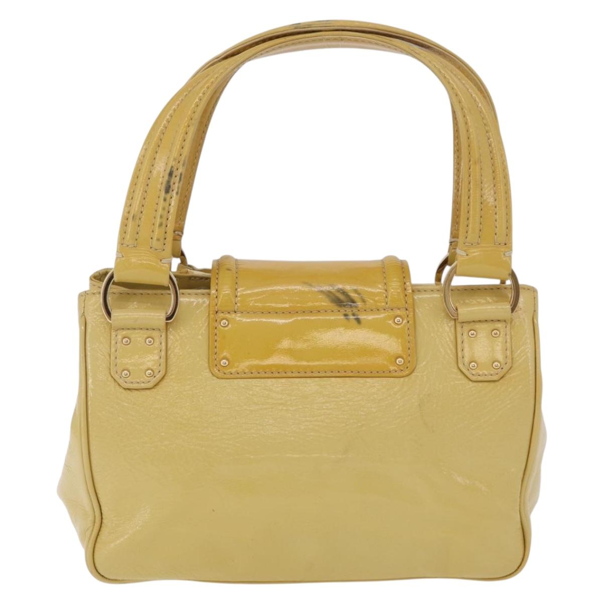 LOUIS VUITTON Cruise line Sac Bicolor Hand Bag Enamel Yellow M92547 Auth bs37225