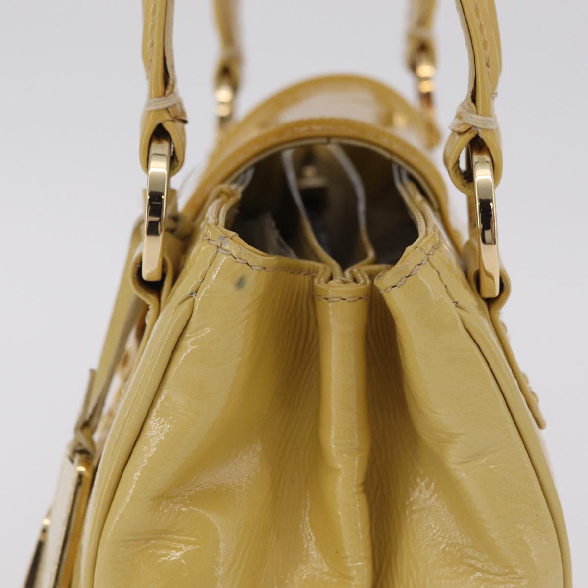 LOUIS VUITTON Cruise line Sac Bicolor Hand Bag Enamel Yellow M92547 Auth bs37225