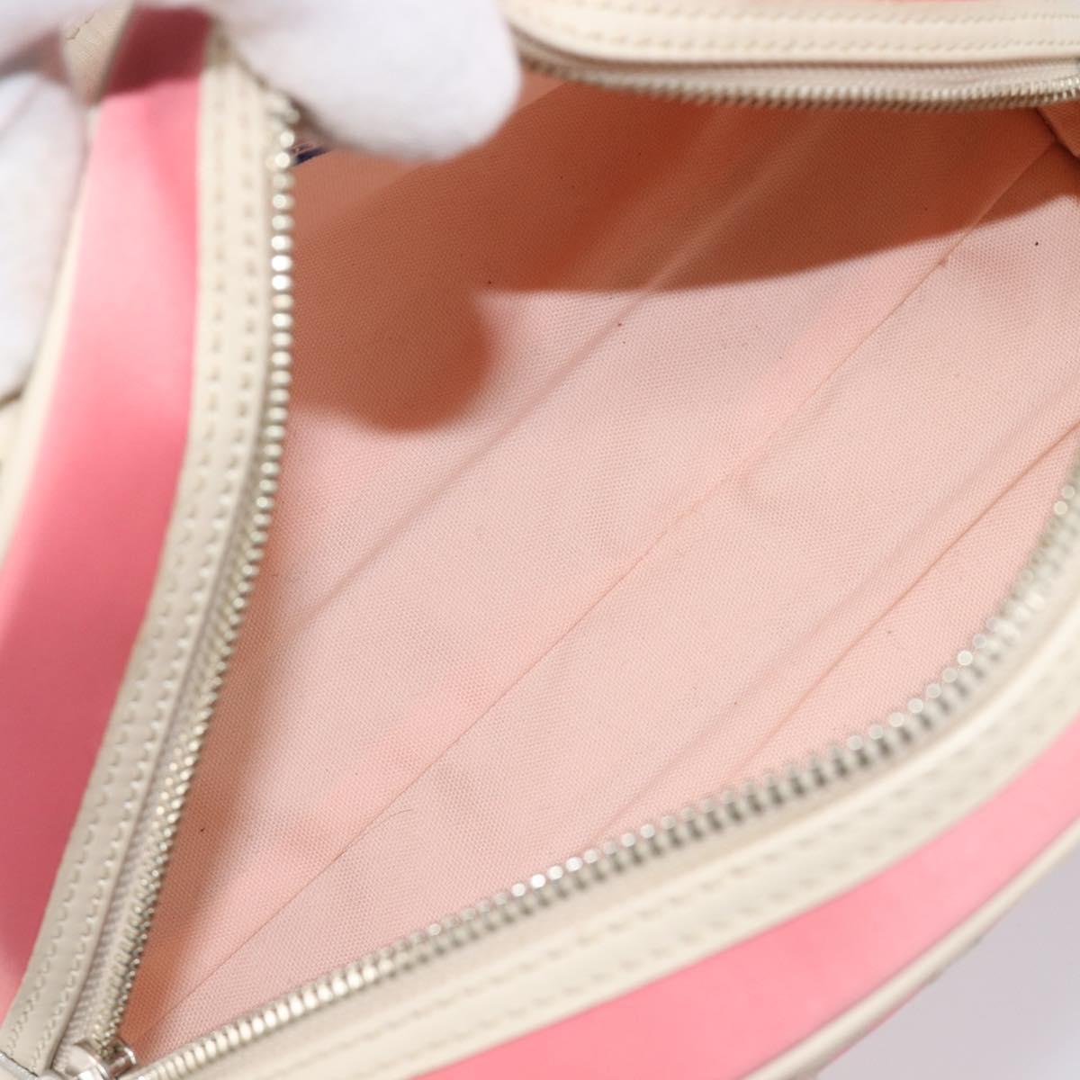 BURBERRY Hand Bag Nylon Pink Silver Auth bs37234
