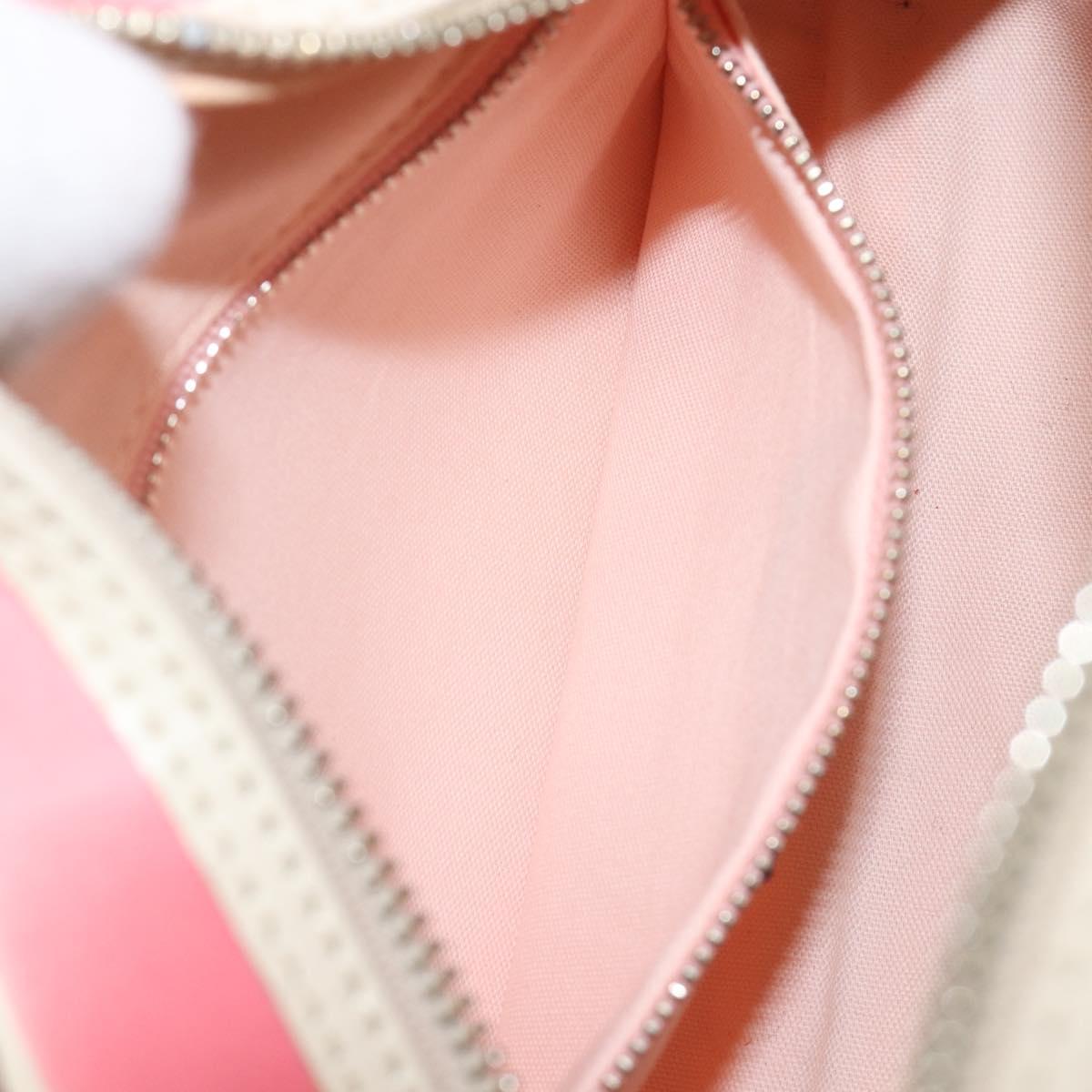 BURBERRY Hand Bag Nylon Pink Silver Auth bs37234