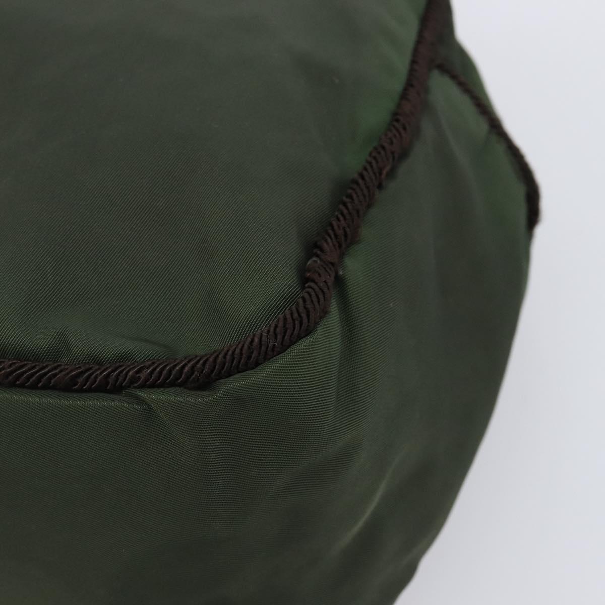 PRADA Hand Bag Nylon Khaki Auth bs37236