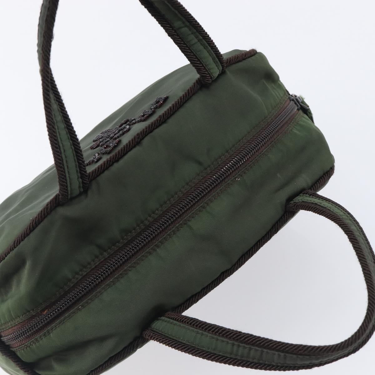 PRADA Hand Bag Nylon Khaki Auth bs37236
