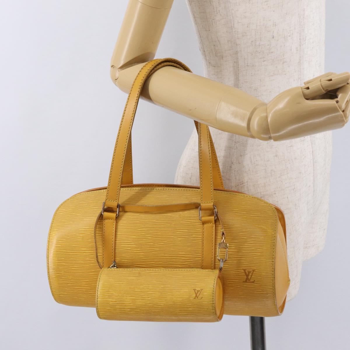 LOUIS VUITTON Epi Soufflot Hand Bag Yellow M52229 LV Auth bs37246