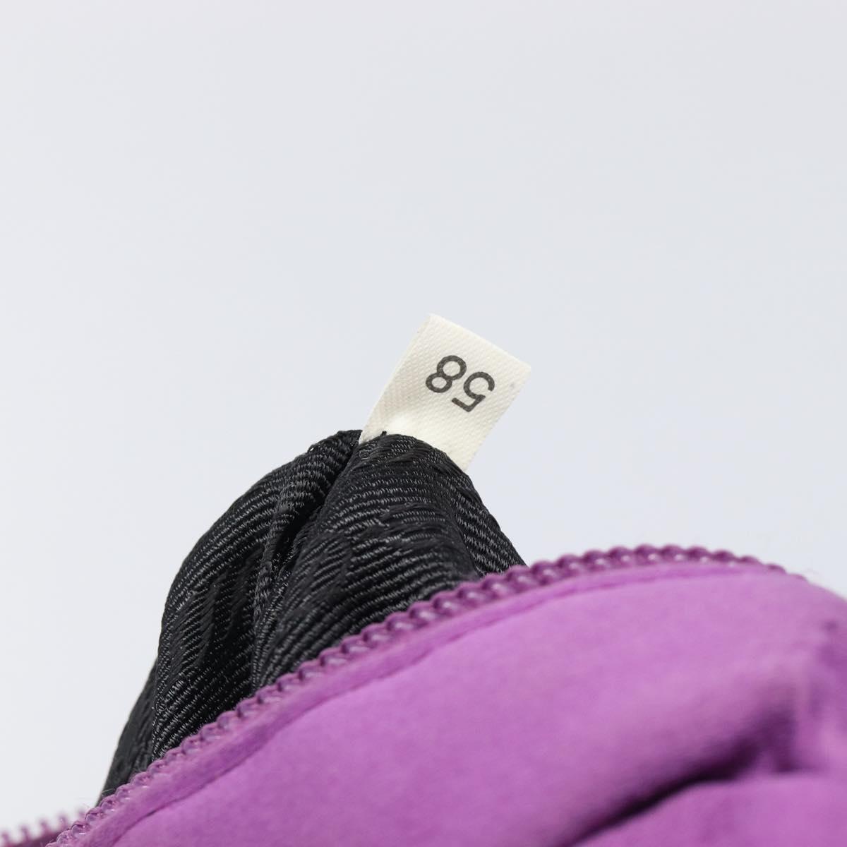 PRADA Pouch Satin Purple Silver Auth bs37251