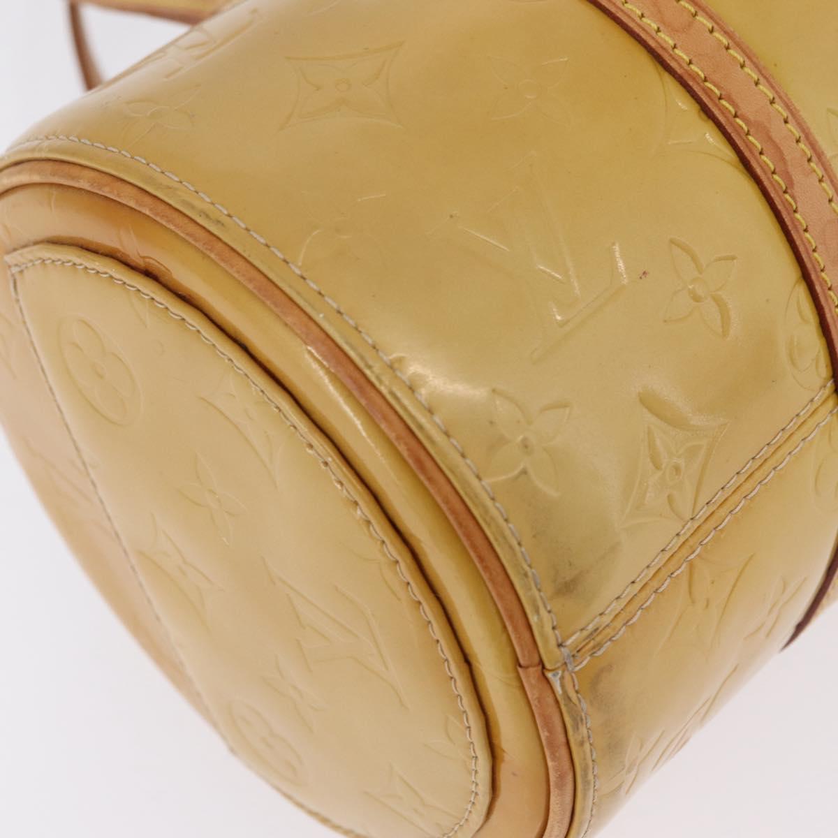 LOUIS VUITTON Monogram Vernis Bedford Hand Bag Beige M91006 LV Auth bs37266