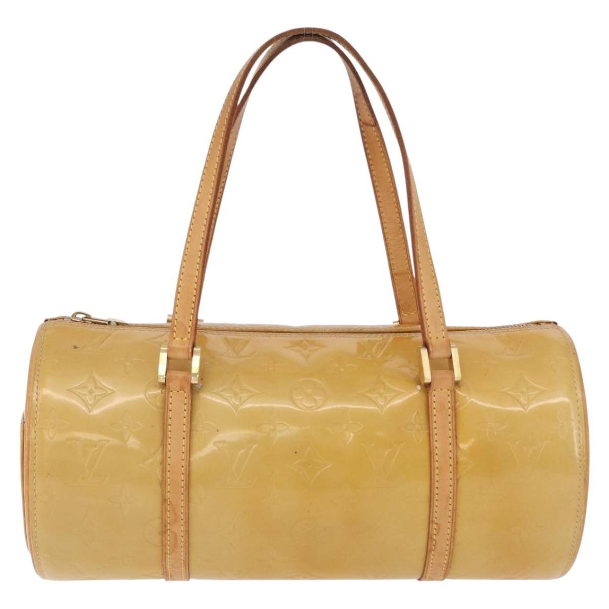 LOUIS VUITTON Monogram Vernis Bedford Hand Bag Beige M91006 LV Auth bs37266
