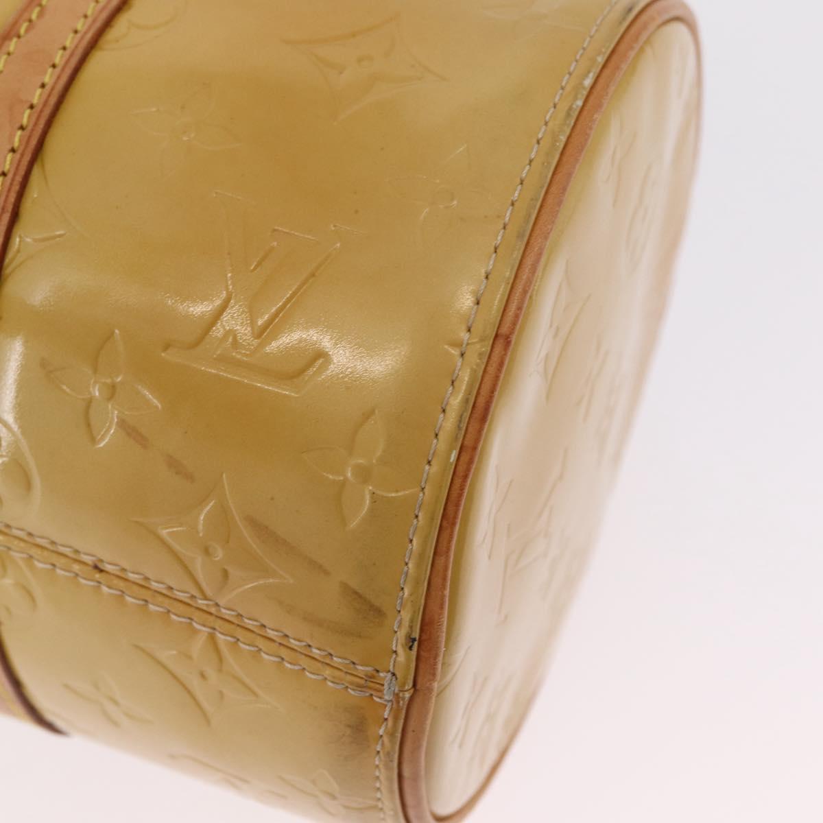 LOUIS VUITTON Monogram Vernis Bedford Hand Bag Beige M91006 LV Auth bs37266