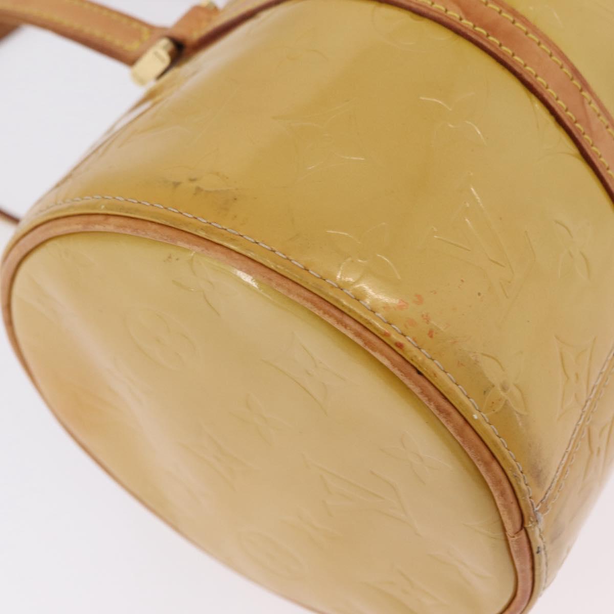 LOUIS VUITTON Monogram Vernis Bedford Hand Bag Beige M91006 LV Auth bs37266