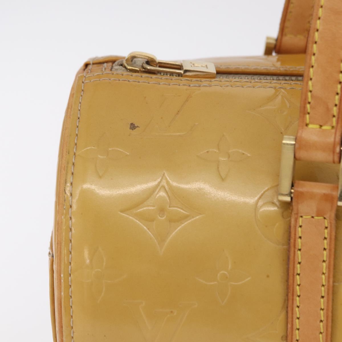 LOUIS VUITTON Monogram Vernis Bedford Hand Bag Beige M91006 LV Auth bs37266