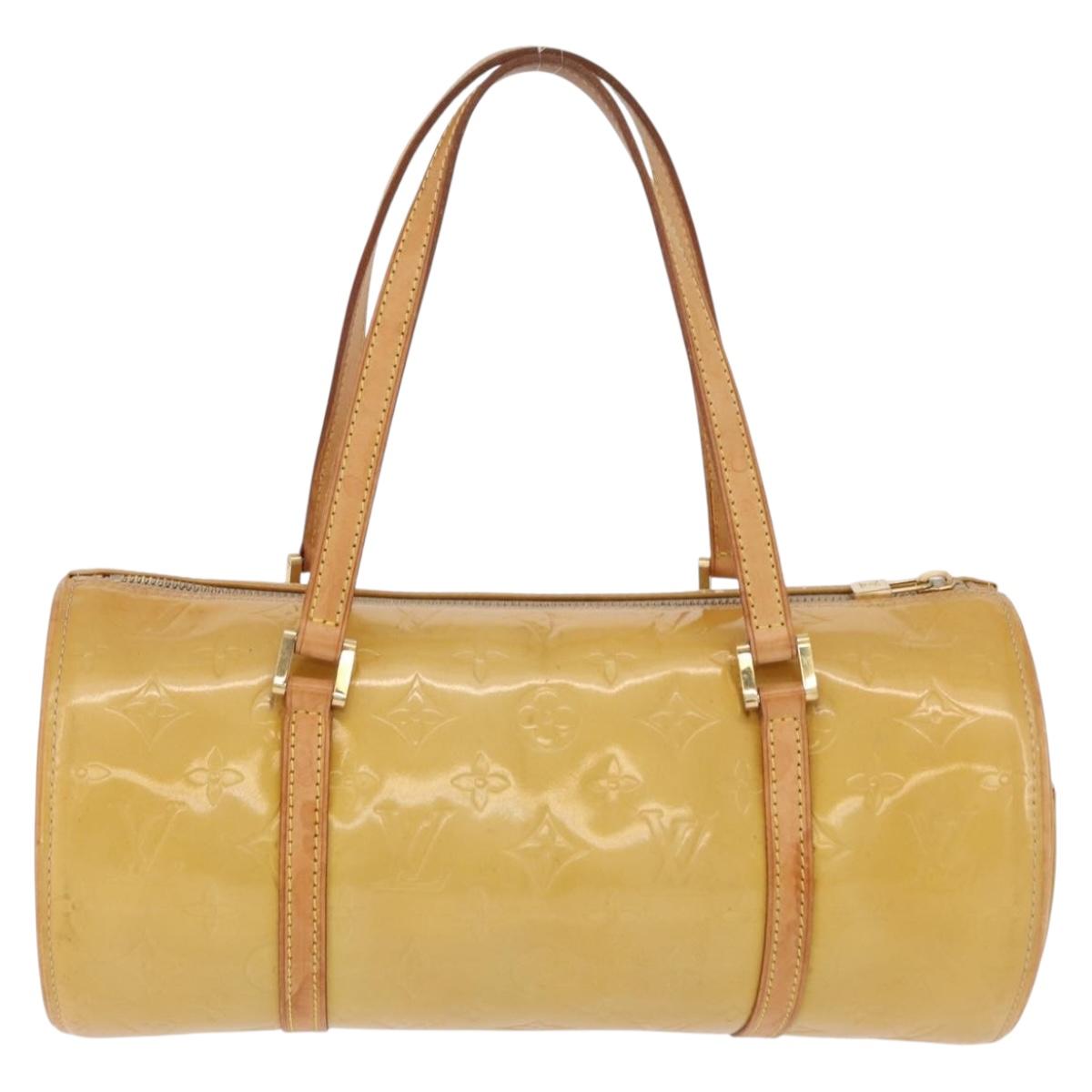 LOUIS VUITTON Monogram Vernis Bedford Hand Bag Beige M91006 LV Auth bs37266