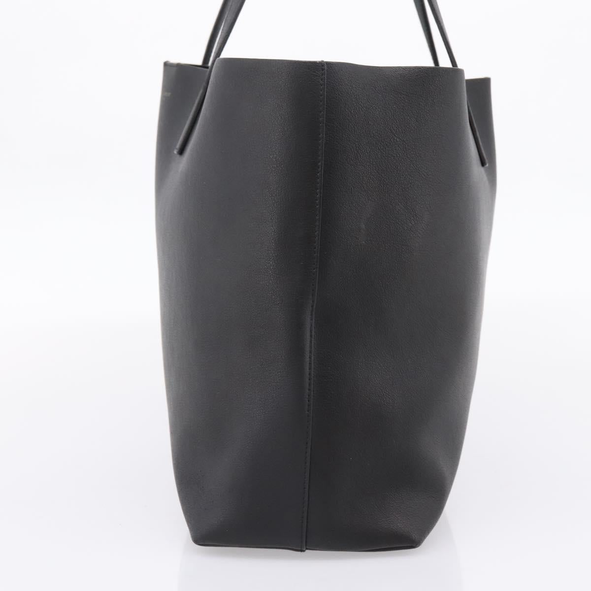 SAINT LAURENT Tote Bag Leather Black Gold 394195 Auth bs37268