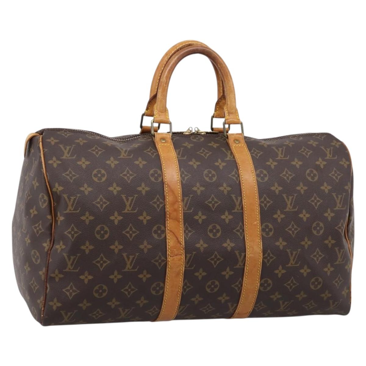 LOUIS VUITTON Monogram Keepall 45 Boston Bag M41428 LV Auth bs37277