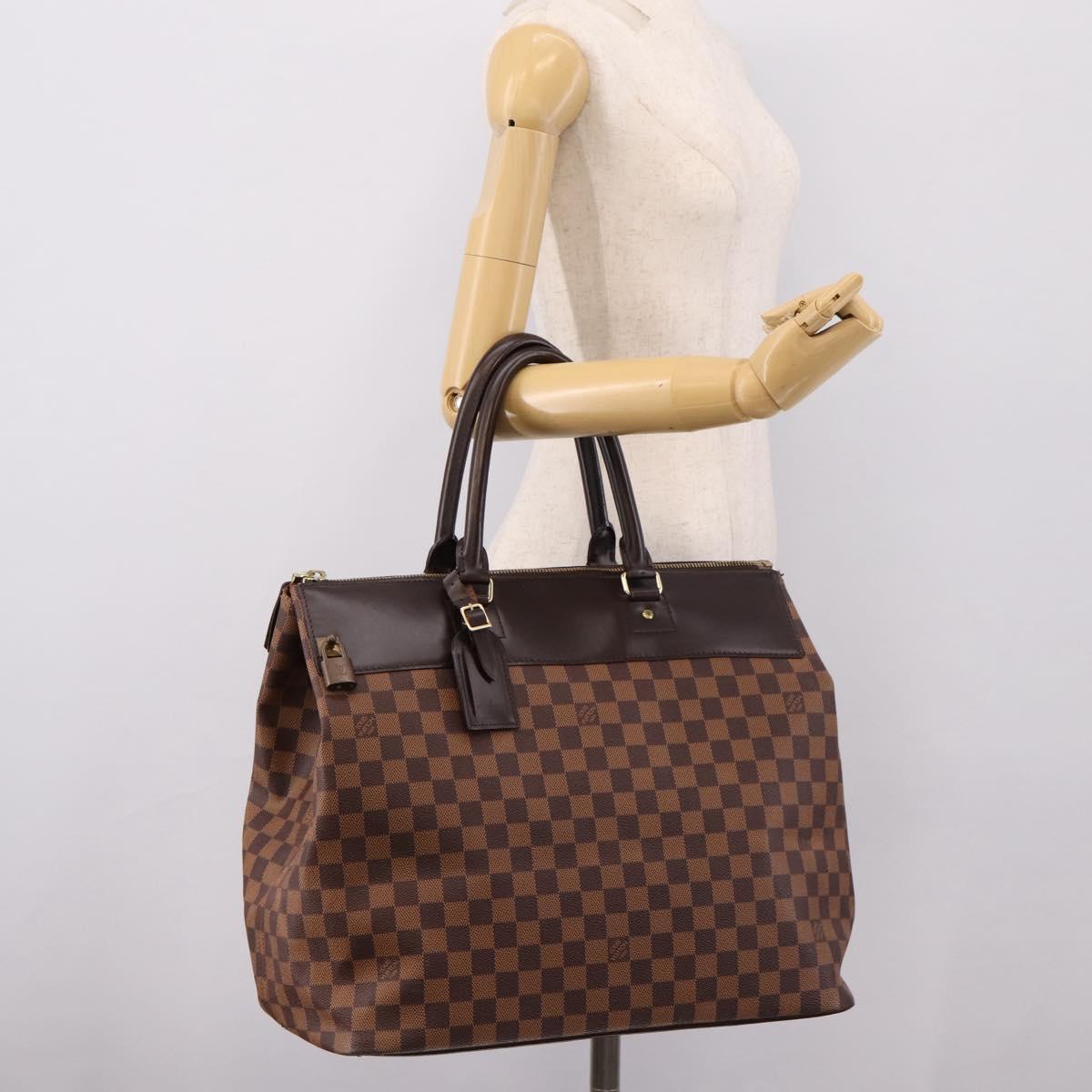 LOUIS VUITTON Damier Ebene Greenwich GM Boston Bag N41155 LV Auth bs37278A