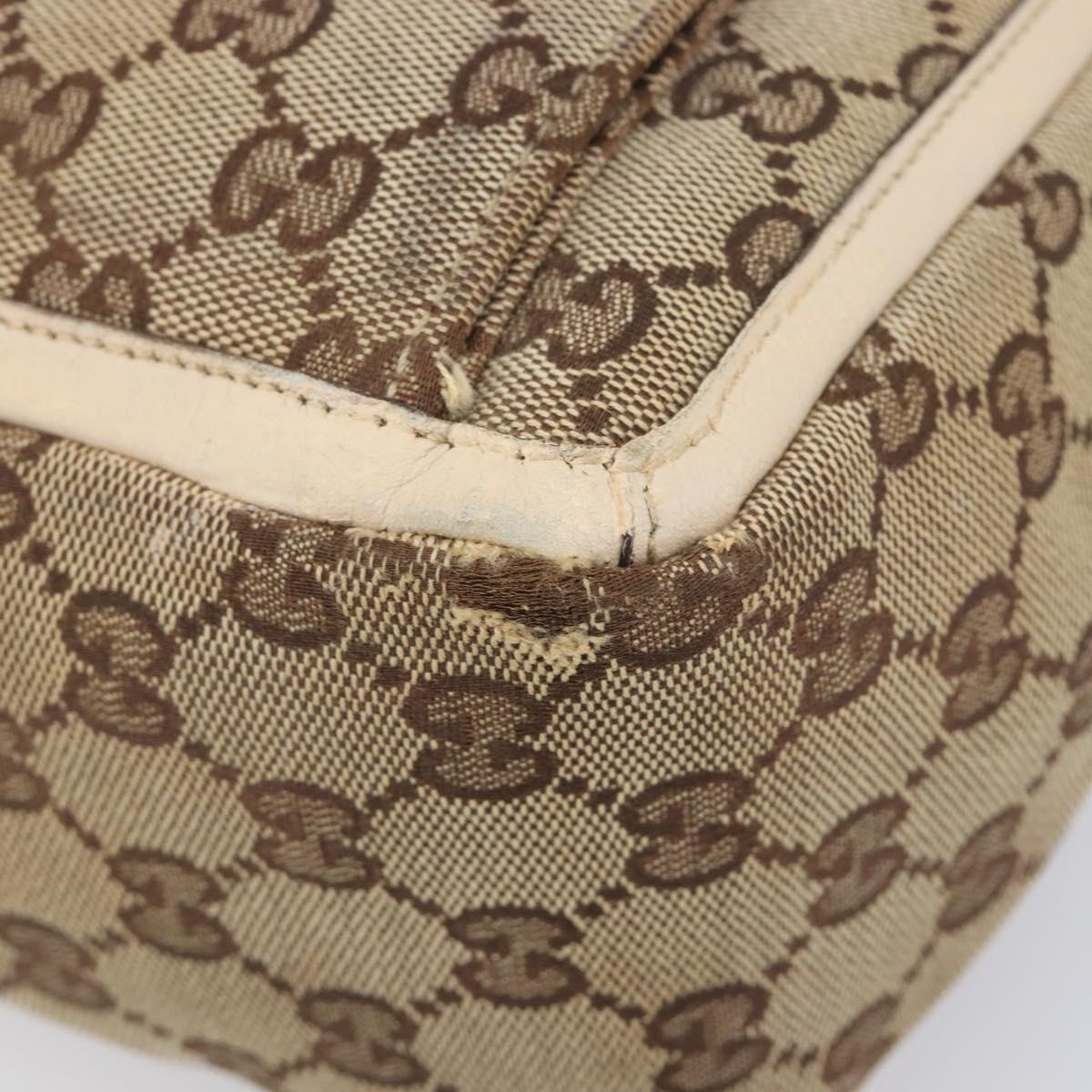 GUCCI GG Supreme Shoulder Bag 3 Set Beige Black Silver Auth bs37284