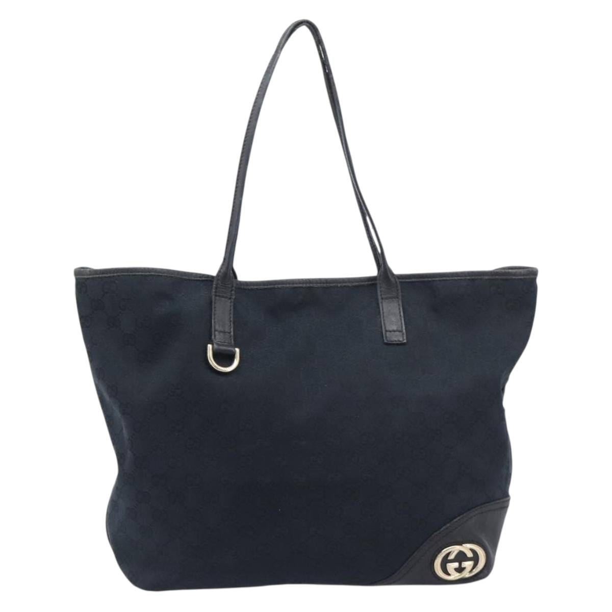 GUCCI GG Supreme Shoulder Bag 3 Set Beige Black Silver Auth bs37284