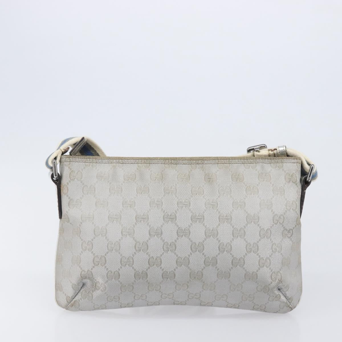GUCCI GG Supreme Shoulder Bag 3 Set Beige Black Silver Auth bs37284