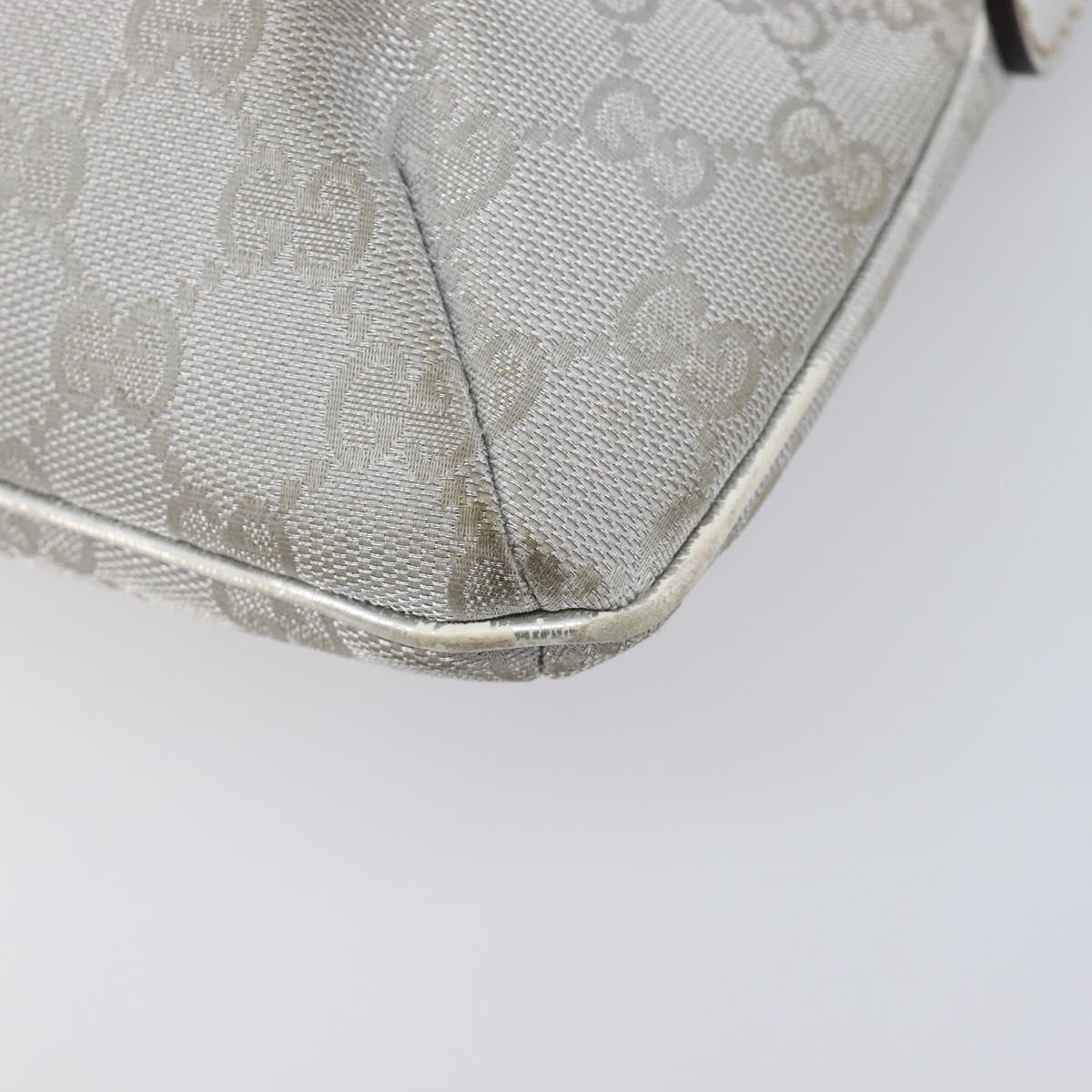 GUCCI GG Supreme Shoulder Bag 3 Set Beige Black Silver Auth bs37284