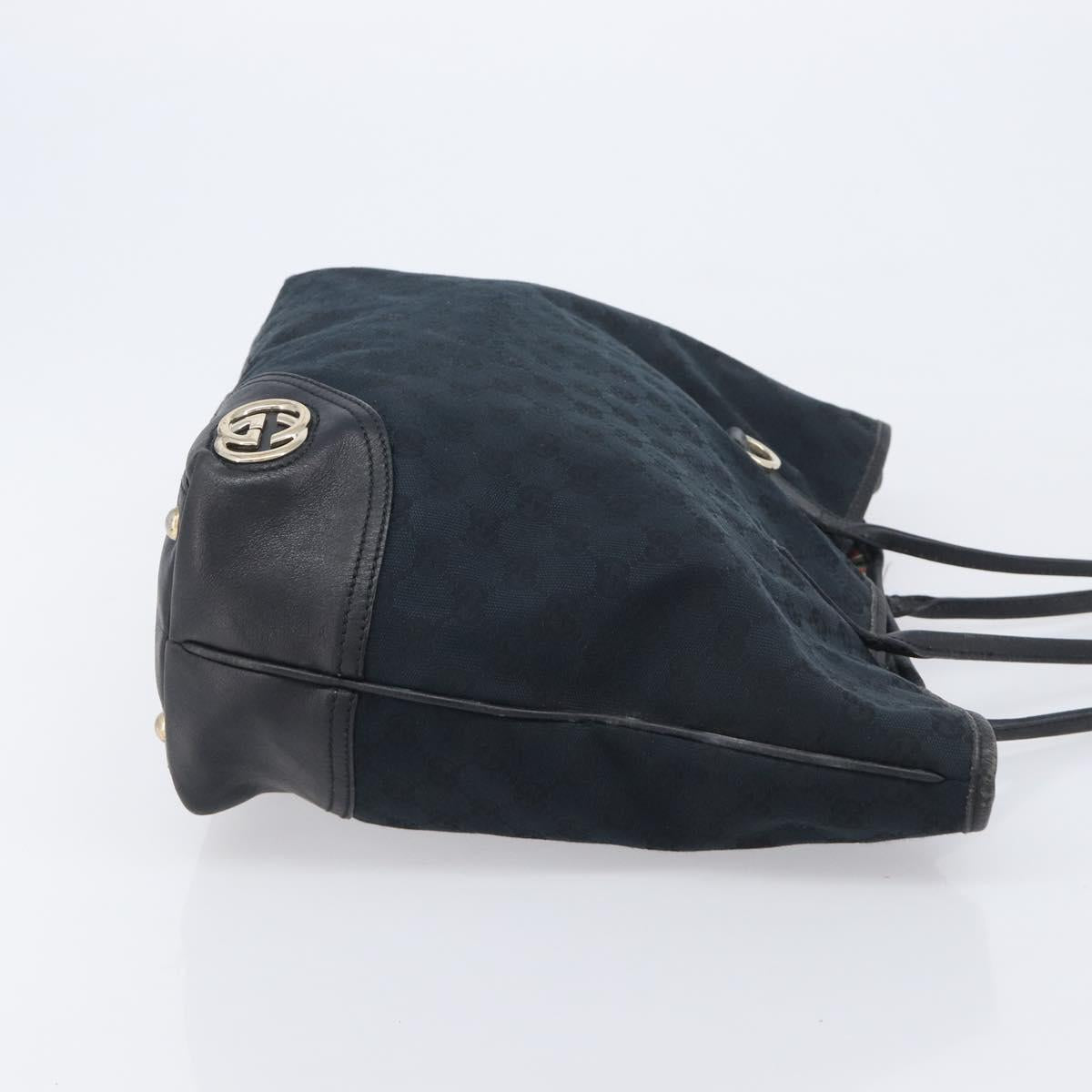 GUCCI GG Supreme Shoulder Bag 3 Set Beige Black Silver Auth bs37284