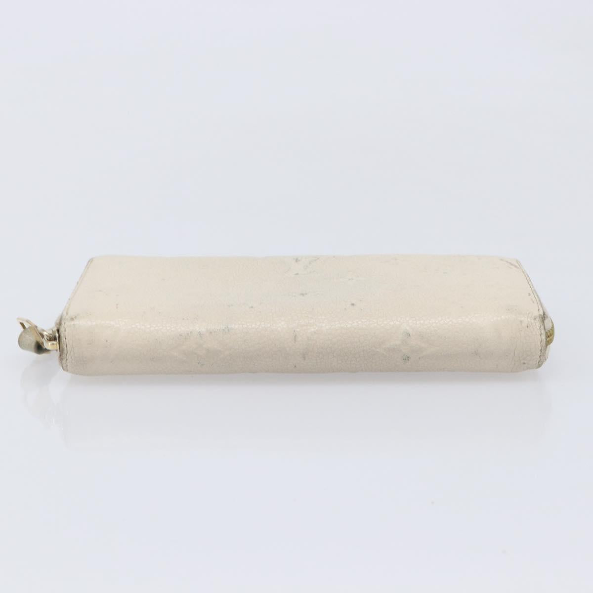 LOUIS VUITTON Damier Azur Monogram Empreinte Wallet 2 Set Ivory LV Auth bs37286